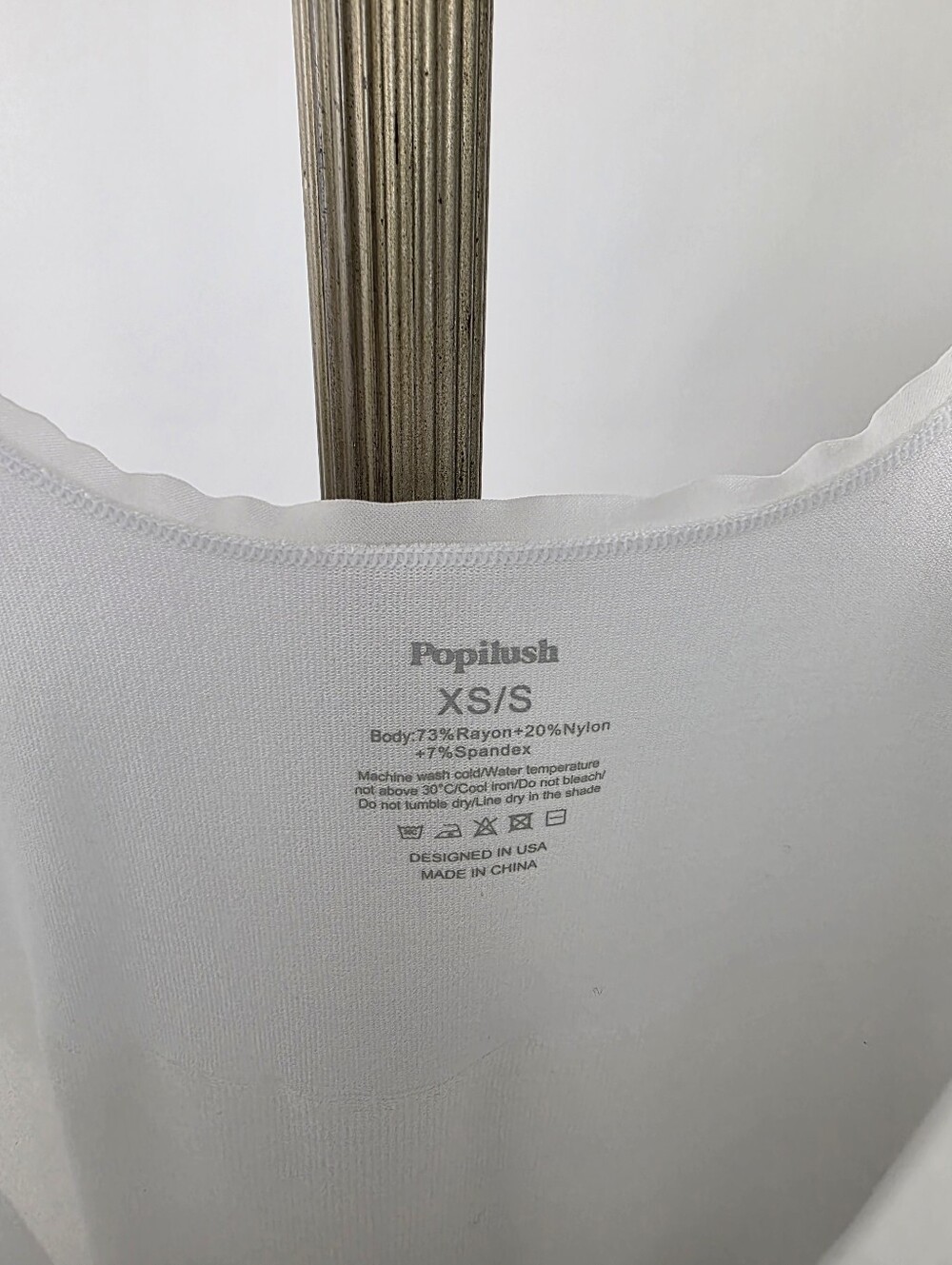 Popilush Women's White Button Front Shapewear Tummy Control Bodysuit Size XS/S - Picture 8 of 11